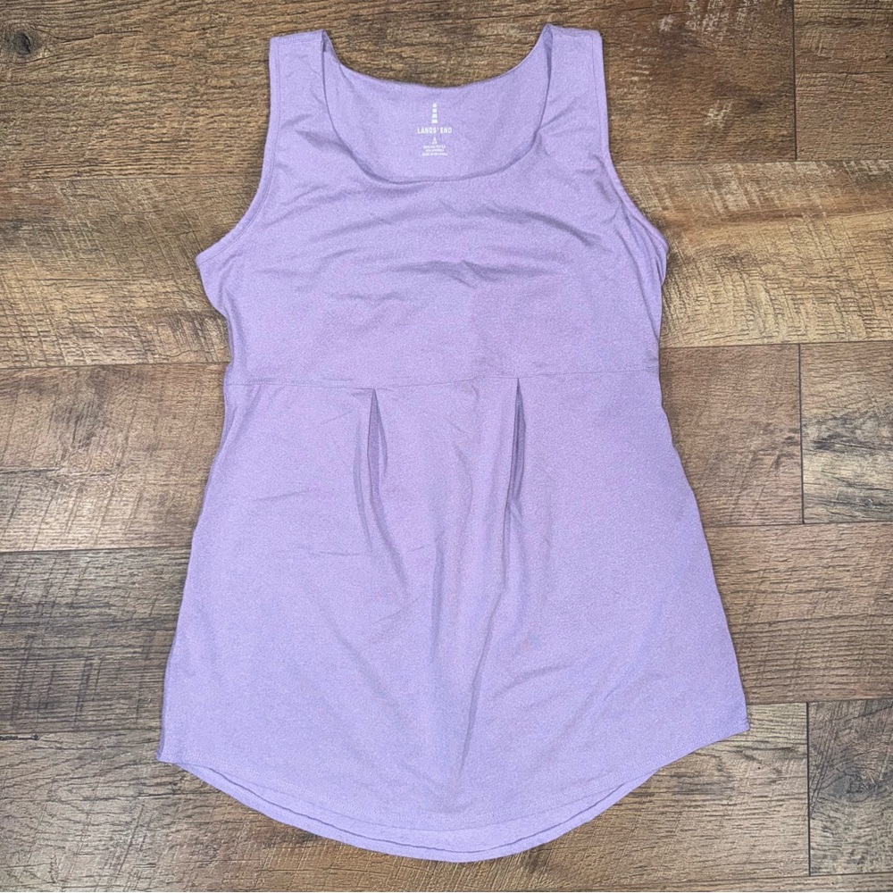 Lands’ End Lavender Sleeveless Women's Activewear Bra Top
